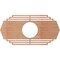 Ekena Millwork Chrysler Wood Fretwork Pierced Ceiling Medallion, Cherry, 36"W x 18"H x 9 1/2"ID x 1/4"T CMWP36X18X0250CSCH - alternate 5